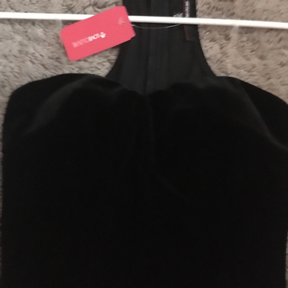 Fitted Black Velvet Dress - Picture 2 of 2